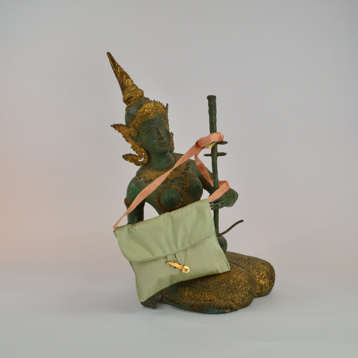 nile green snake belly purse 1